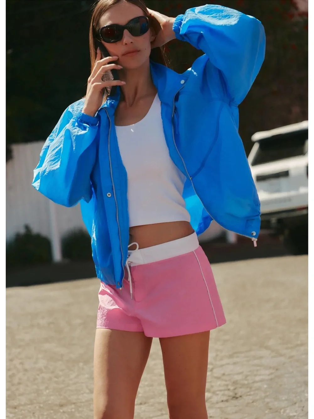 Zara NYLON GATHERED JACKET